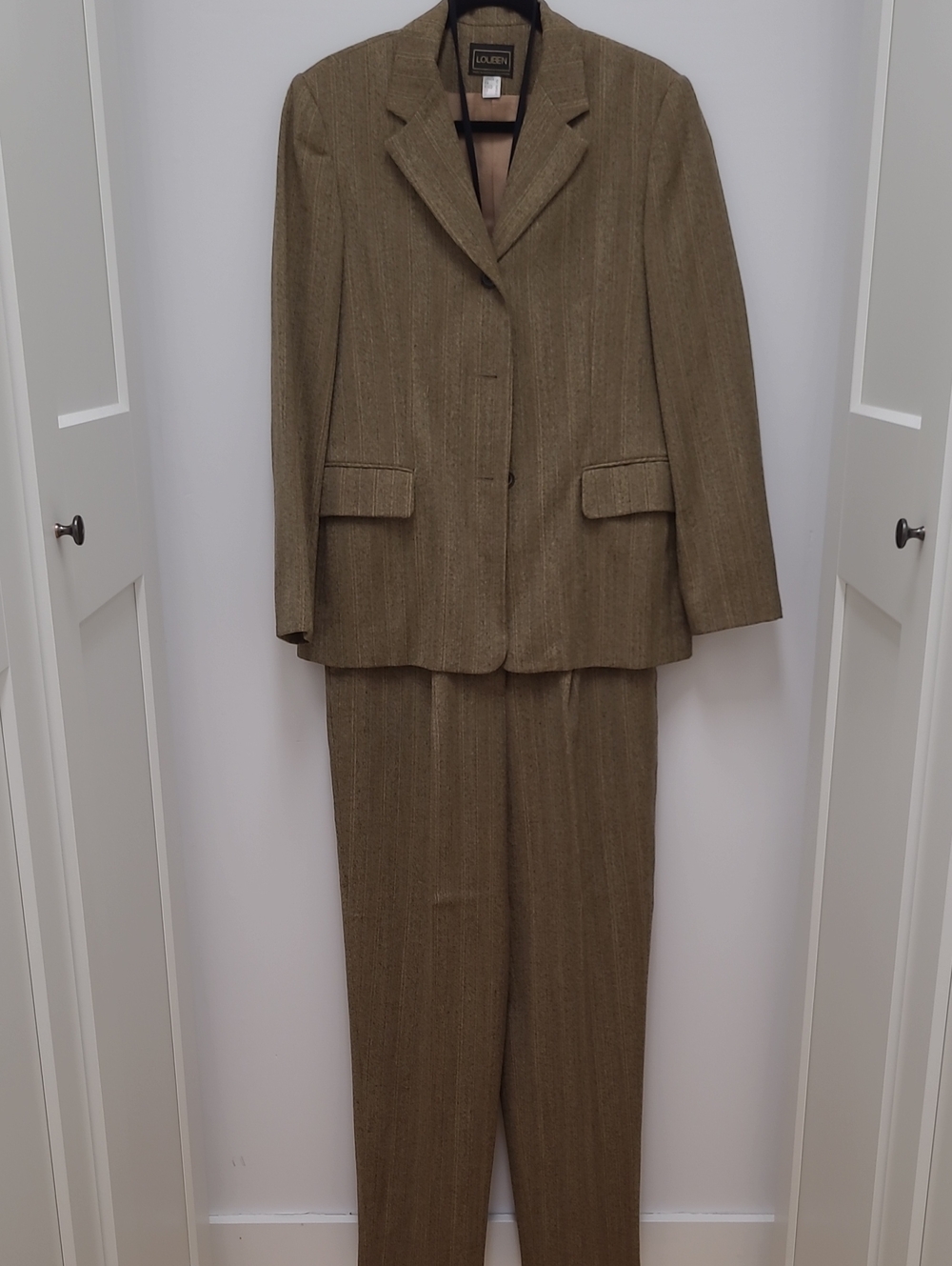 Louben Pinstripe Tailored Women's Blazer & Trouser Set